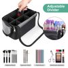 Hotrose Makeup Brush Bag Organizer Bag Cosmetic Case Professional Artist Brushes Travel Bag Vanity Case Stand-up Makeup Cup Waterproof Dust-Proof Brush Storage Pouch Case,24cm×14cm×24cm