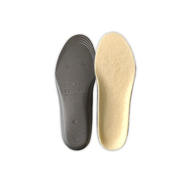 Actika Insole, Cold Protection, Cup Shape, 100% Wool, Sneaker Insole, 8.7 - 11.0 inches (22.0 - 28.0 cm), Wool Cup, Braun