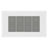 BG Nexus White Moulded Quad Secondary Touch Dimmer Switch - Grey Insert