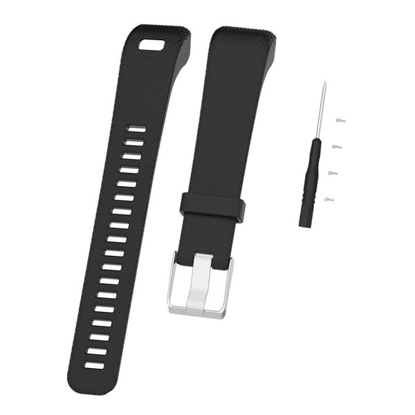 HUABAO Watch Strap Compatible with Garmin vivosmart HR+/ Approach X10/X40,Adjustable Silicone Sports Strap Replacement Band for Garmin vivosmart HR+/Approach X10/X40 Smart Watch (Black)