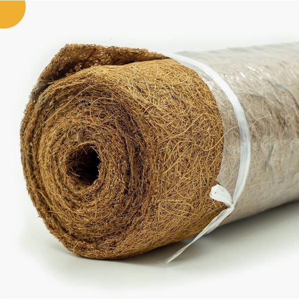 40x12 Inch Natural Coconut Liner Roll Coco Fiber Mat for Planters Hanging Basket