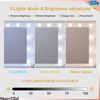 Vanity Table Set with Lighted Mirror Makeup Dressing with 11 Dimmable  Led Bulbs
