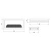 Desk Cable Grommet - Square/Rectangular - White, Black, Aluminium - 80x160/80x80 (White, 80x160mm)