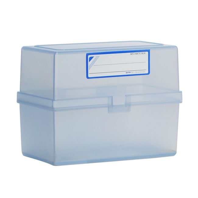 COLLECT CB-6033-CBL Information Box B6 Clear Blue PP with Lid