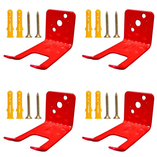 4 Pack Universal Fire Extinguisher Bracket, Fire Extinguisher Mounts & Brackets for 5 to 13 lbs, Universal for All Extinguishers with Valve Body Slots, Holder for Dry Chemical and Water Extinguishers.