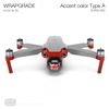 Wrapgrade Skin Compatible with DJI Air 2S | Accent Color A (Super RED)