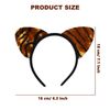 VIKSAUN 4 Pcs Soft Fabric Headband Set, Alice Cat Ears, Leopard Print, Cow, Tiger Stripes Hair Hoops for Cosplay, Anime, Holiday Events, Fancy Dress, Dance Recitals,Mardi Gras Halloween (4 Pcs)