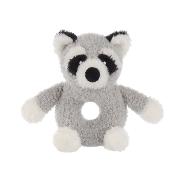 Apricot Lamb Baby Raccoon Soft Rattle Toy, Plush Stuffed Animal for Newborn Soft Over 0 Months (Raccoon, 6 Inches)