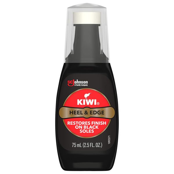 KIWI Heel & Edge, Black, with Sponge Applicator), 2.5 Fl Oz (Pack of 1)