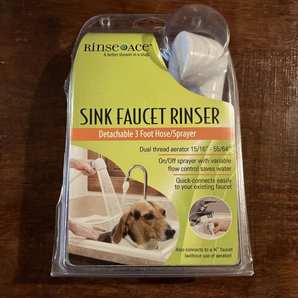 Rinse Ace 36 inch Vinyl Faucet Spray Head Portable Multi Purpose Pets Infants