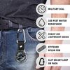 Dakota Backpacker Clip, Clip Watch, Nylon Carabiner Strap, Lightweight Watch Watch, Outdoor Gifts for Men and Women, Use for Fishing, Hunting, Golf and More, Tactical Watch-Black