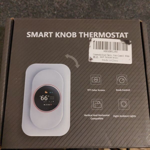 Smart Knob Thermostat Wifi Smart Programmable Thermostat with C-Wire Adapter