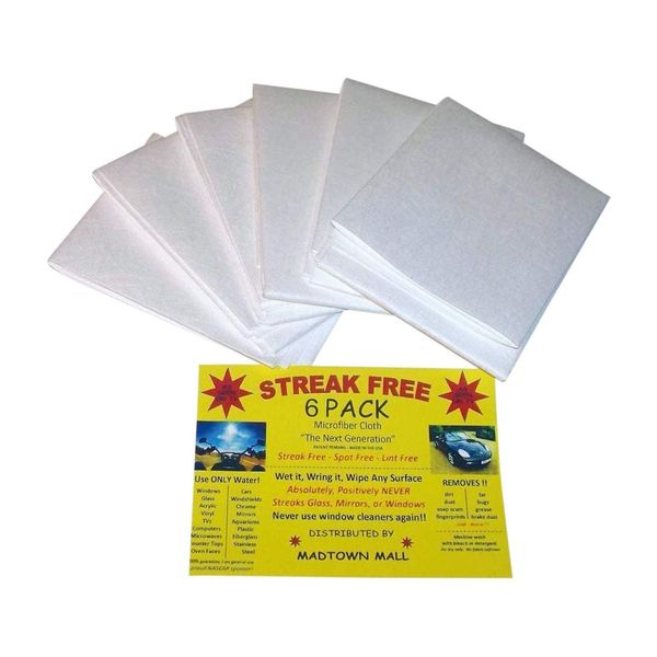 Streak Free Microfiber Cloth “As Seen on Tv” 6 Pack