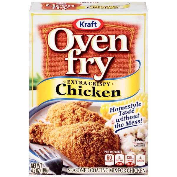 Oven Fry Extra Crispy Seasoned Coating Mix for Chicken (8 ct Pack, 4.2 oz Boxes)