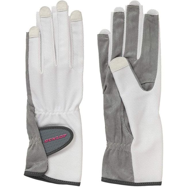 DUNLOP TGG0117W Tennis Gloves, Two-Handed Set, White (003), S