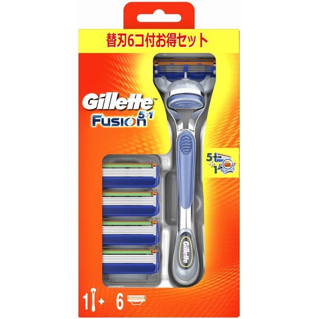 P&amp;G Gillette Fusion 5+1 Manual 5B with holder and 6 spare blades