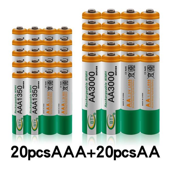 Batteries rechargeables Aaa Aa 1.2v 3000mah