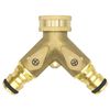 VARIOSAN Stecksystem Y-Verteiler mit Absperrhähnen 13149, 3/4", Messing blank