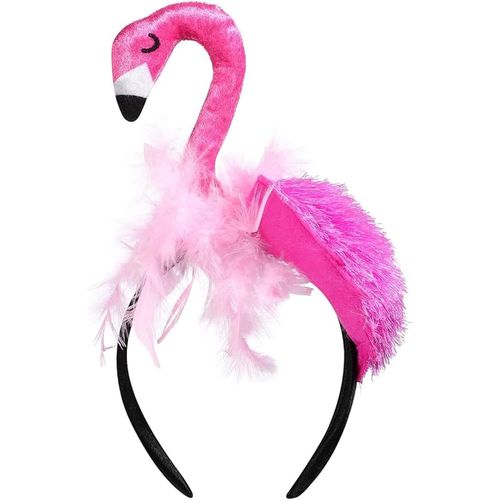 CARMELIT Pink Flamingo Headband Cute Flamingo Hat Creative Flamingo Headdress for Halloween Flamingo Headband for Women Carnival Tropical Party Hair Accessory