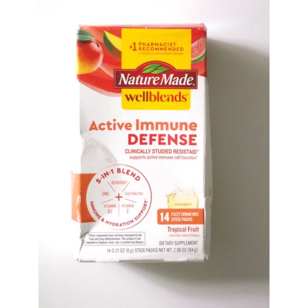 Nature Made Wellblends Active Immune Defense Fizzy Drink Mix, EXP 1/2025