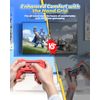 FYOUNG Controller Grip for JoyCon Compatible with Nintendo Switch & Switch OLED Model, Comfort JoyCon Holder Accessories (2 Pack) - Blue/Red