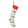 Dibor 2 Large 24"/60cm White Fairisle Knitted Stockings