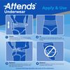 Attends Disposable Underwear Pull On with Tear Away Seams AP0720, Medium, 80 Ct