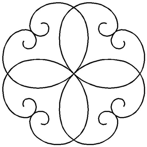 Quilting Creations Scroll Motif Quilt Stencil, 7"