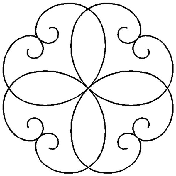 Quilting Creations Scroll Motif Quilt Stencil, 7"