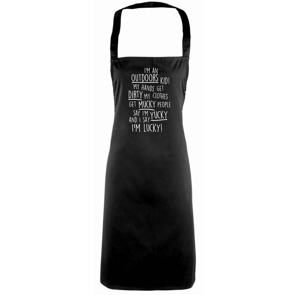 Flox Creative Full Length Apron I'm an outdoors kid poem