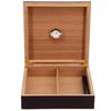 Humidor brown, humidifier, hygrometer, one divider, 30 cig
