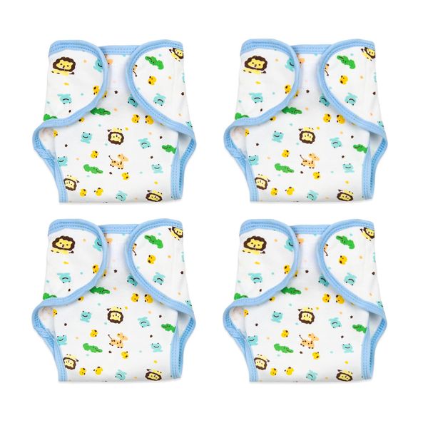 Medylove 4Pcs Baby Doll Clothes Cloth Diapers Reusable Fit 17-22 inch Reborn Baby Doll Accessories Diapers Bag(Animal Printing)