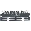 Super Cool Creation Personalised "Swimmimg" Medal Hanger - White