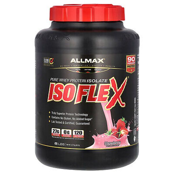 ISOFLEX®, Pure Whey Protein Isolate, Strawberry, 5 lbs (2.27 kg)