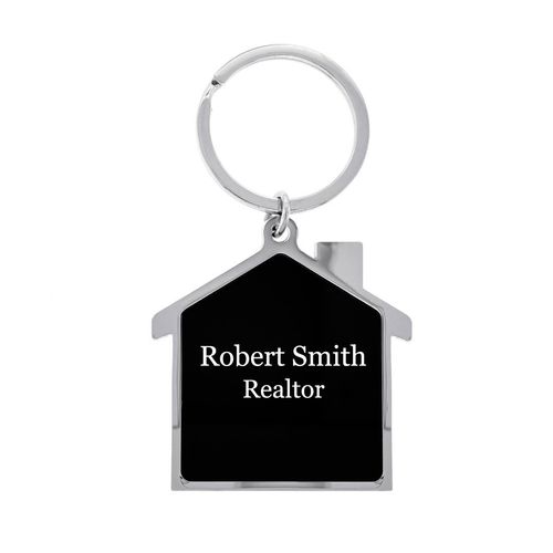 Gifts Infinity® Personalized House Keychain - Free Laser Engraving (House, Black)