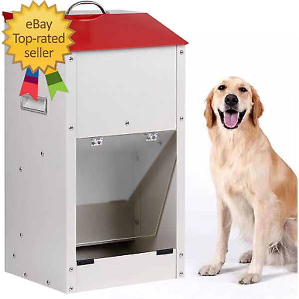 Galvanized Automatic Dog Feeder Large Breed Dog Food Dispenser for Large Dogs, 2