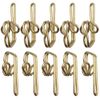 Ucatcher 100 Pack Metal Curtain Header Tape Drapery Hooks, Gold