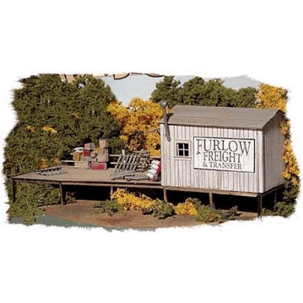 BAR MILLS HO SCALE MODEL TRAIN BUILDINGS - FURLOW FREIGHT & TRANSFER - 0712