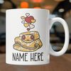 Cute Personalized Albino Ball Python With Hearts Coffee Mug (15oz)