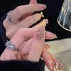 Turkalla Nail Tips, For Hands, Pack of 24, 12 Different Sizes, 3D Feel, Easy to Apply, Reusable, False Nails, Gel Nails, Nail Stickers, Hands, Nail Art, Nail Parts, Stylish, Popular Design, Beginners, Coming-of-Age Ceremonies, Weddings, Receptions