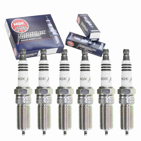 6 pc NGK Iridium IX Spark Plugs compatible with Ford Flex 3.5L V6 2009-2012