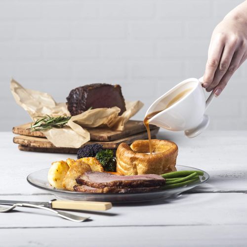 WM Bartleet & Sons 1750 T299 Wm Bartleet & Sons Porcelain Traditional Mini Sauce Boat 148ml, White
