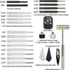 Versatile Mechanical Repair Pin Punch Set with Bench Block and Portable Storage