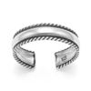 Heather Needham Sterling Silver Toe ring with rope edge - Adjustable size - Gift Boxed. 0986