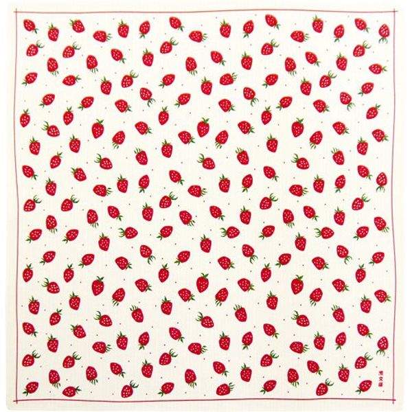 Hamamonyo Kofu (Furoshiki, 19.7 inches (50 cm), Polka Dot Strawberry, Red Off