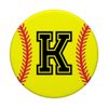 Softball Initial Letter K PopSockets Adhesive PopGrip