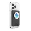cyan Blue Turtle Phone Grip On white PopSockets PopWallet for MagSafe