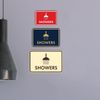 Classic Framed Showers Sign (Black Gold) - Medium