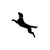 CafePress Black Dock Jumping Dog Sticker (Bumper 50 pk)