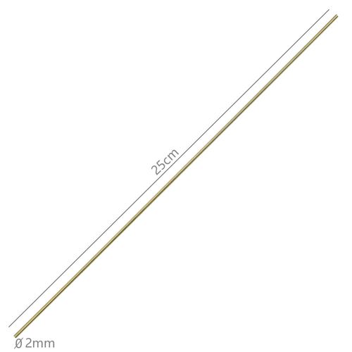 YPLonon 20PCS Brass Welding Rods T2 Copper Soldering Brazing Wires Low Temperature Melting Point Phosphor Brass Welding Rod 2mm x 250mm Flux Sticks for Repair Welding Brazing